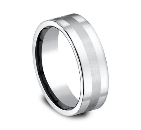 Men's Wedding Band, 7.5MM White Cobalt