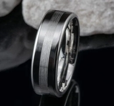 Men's Wedding Band, 7.5MM White Cobalt