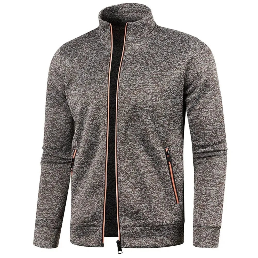 Men's Zipper Jacket - Standing Collar Outdoor Casual Streetwear (M-4XL)