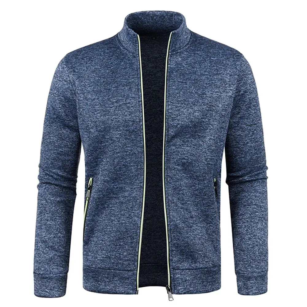 Men's Zipper Jacket - Standing Collar Outdoor Casual Streetwear (M-4XL)