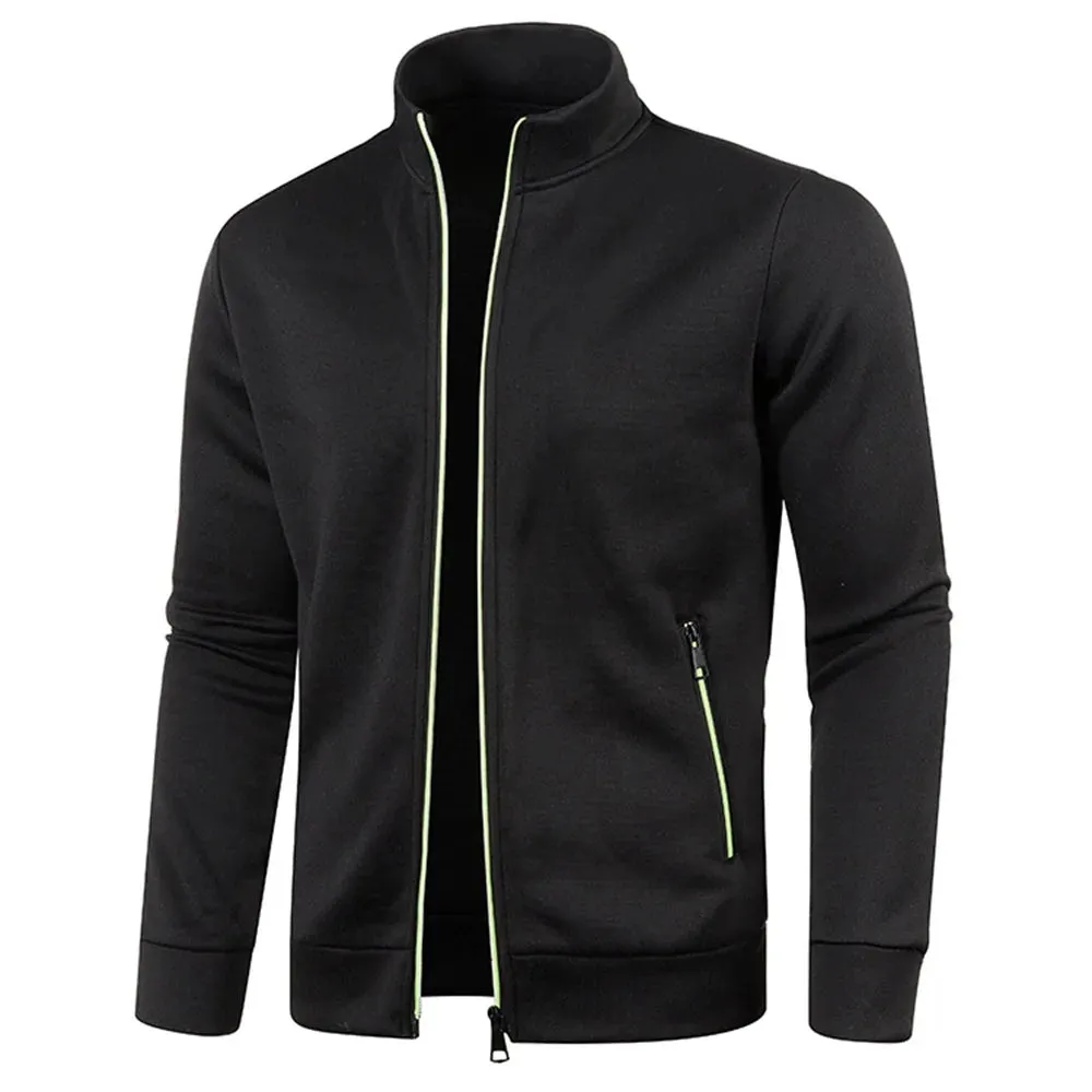 Men's Zipper Jacket - Standing Collar Outdoor Casual Streetwear (M-4XL)