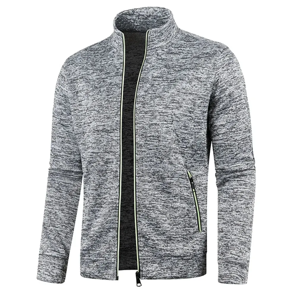 Men's Zipper Jacket - Standing Collar Outdoor Casual Streetwear (M-4XL)
