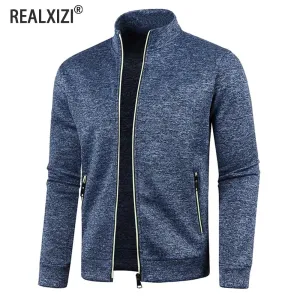 Men's Zipper Jacket - Standing Collar Outdoor Casual Streetwear (M-4XL)