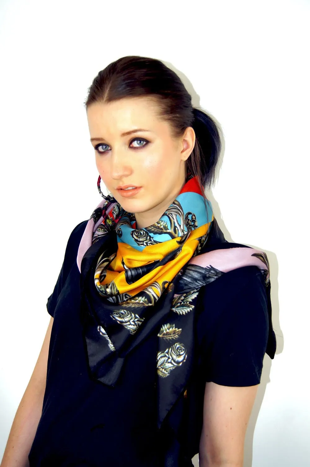 MERLETTA / SUMMER Large Silk Print Scarf