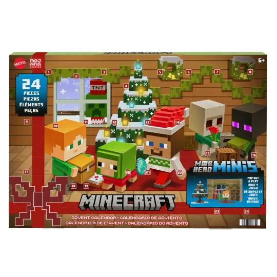 Minecraft Toys, Mob Head Minis Advent Calendar,