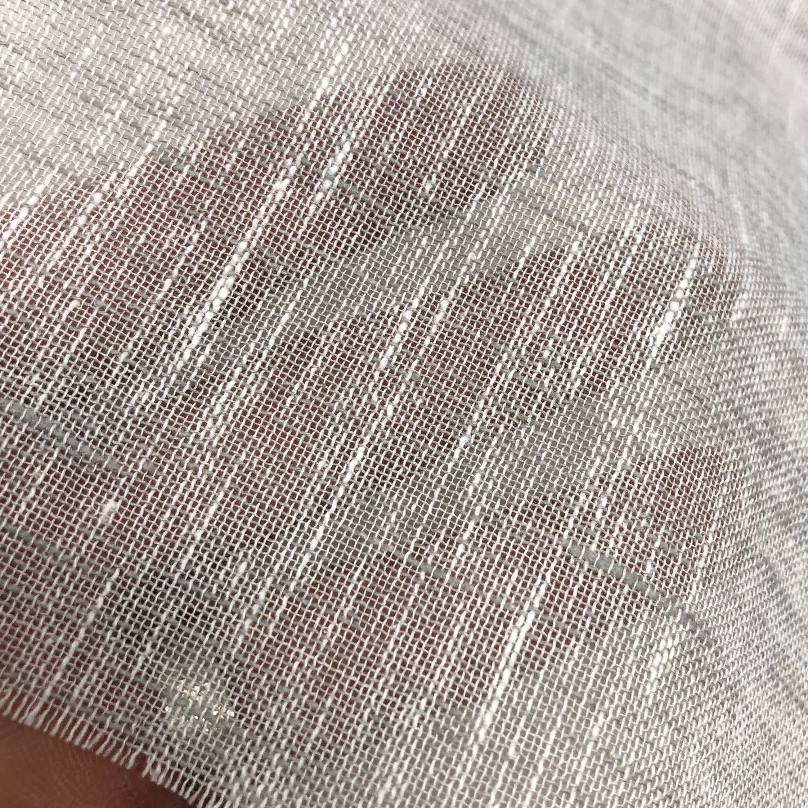 Modern Grey Linen Blend Sheer Custom Relaxed Roman shade/CL1034
