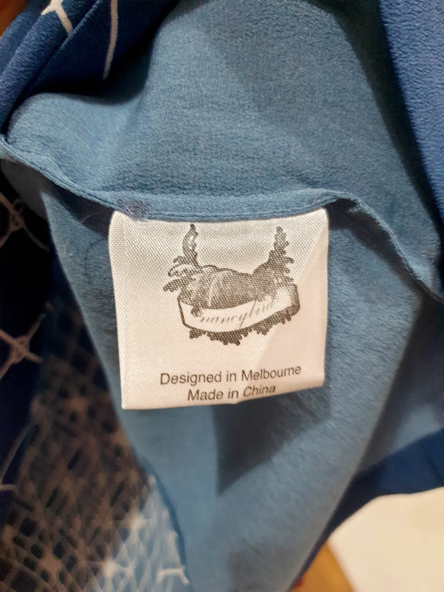 Nancybird blue silk top size M