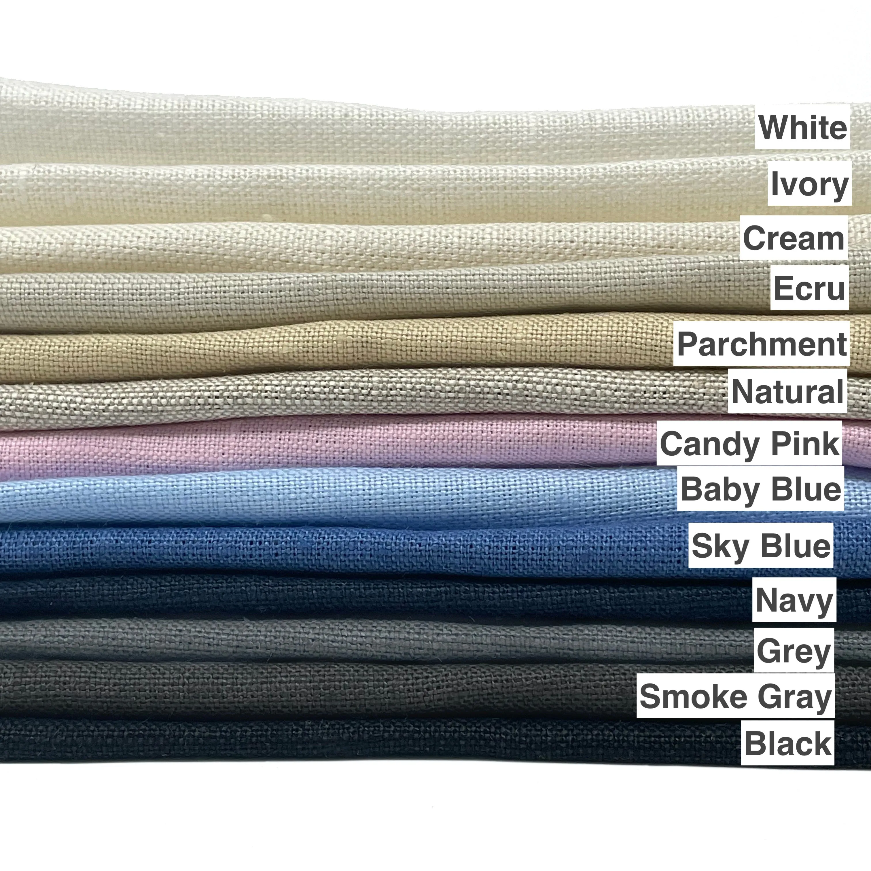 Natural White 2 Color Combo Linen Relaxed Roman Shade/CL1010