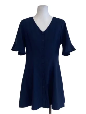 Navy Blue Buttoned Down Dress