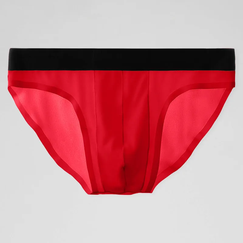 New Ice Silk Seamless Solid Color Men's Brief