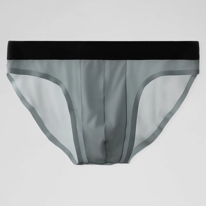 New Ice Silk Seamless Solid Color Men's Brief