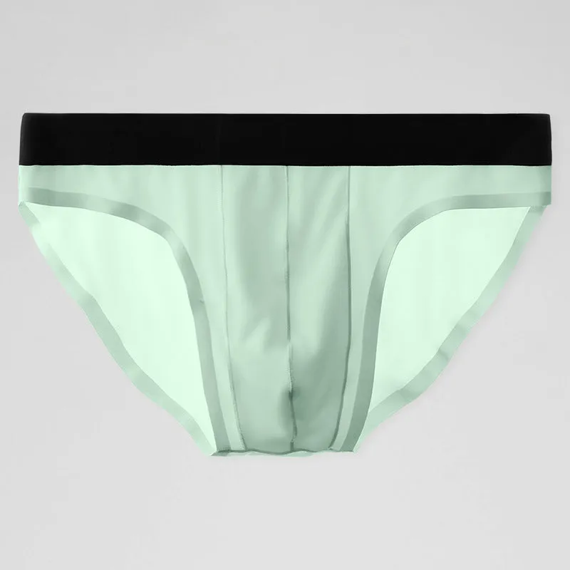 New Ice Silk Seamless Solid Color Men's Brief