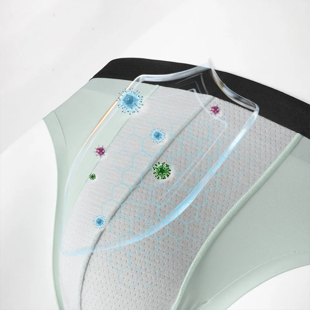 New Ice Silk Seamless Solid Color Men's Brief
