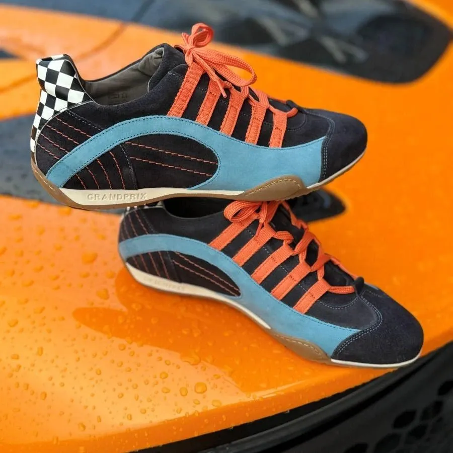 ***NEW *** Men's Racing Sneaker in Blue Suede