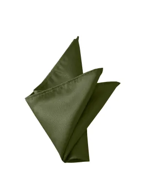 NZ Bridal Olive Satin Pocket Square Men's Wedding Accessories