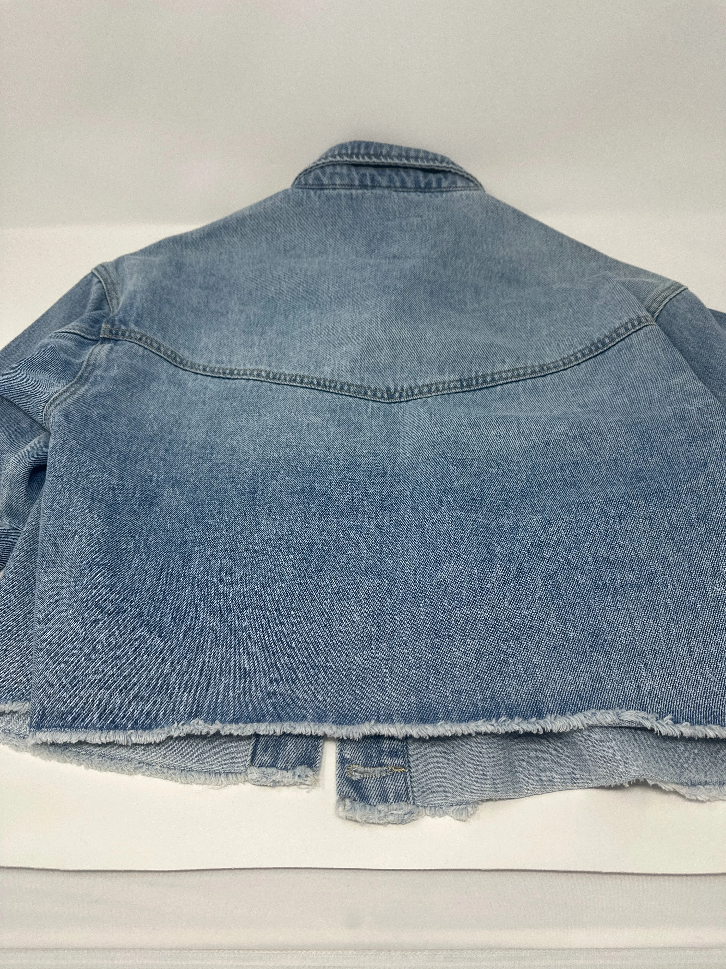 OAT NY Lightwash Denim Cropped Jacket