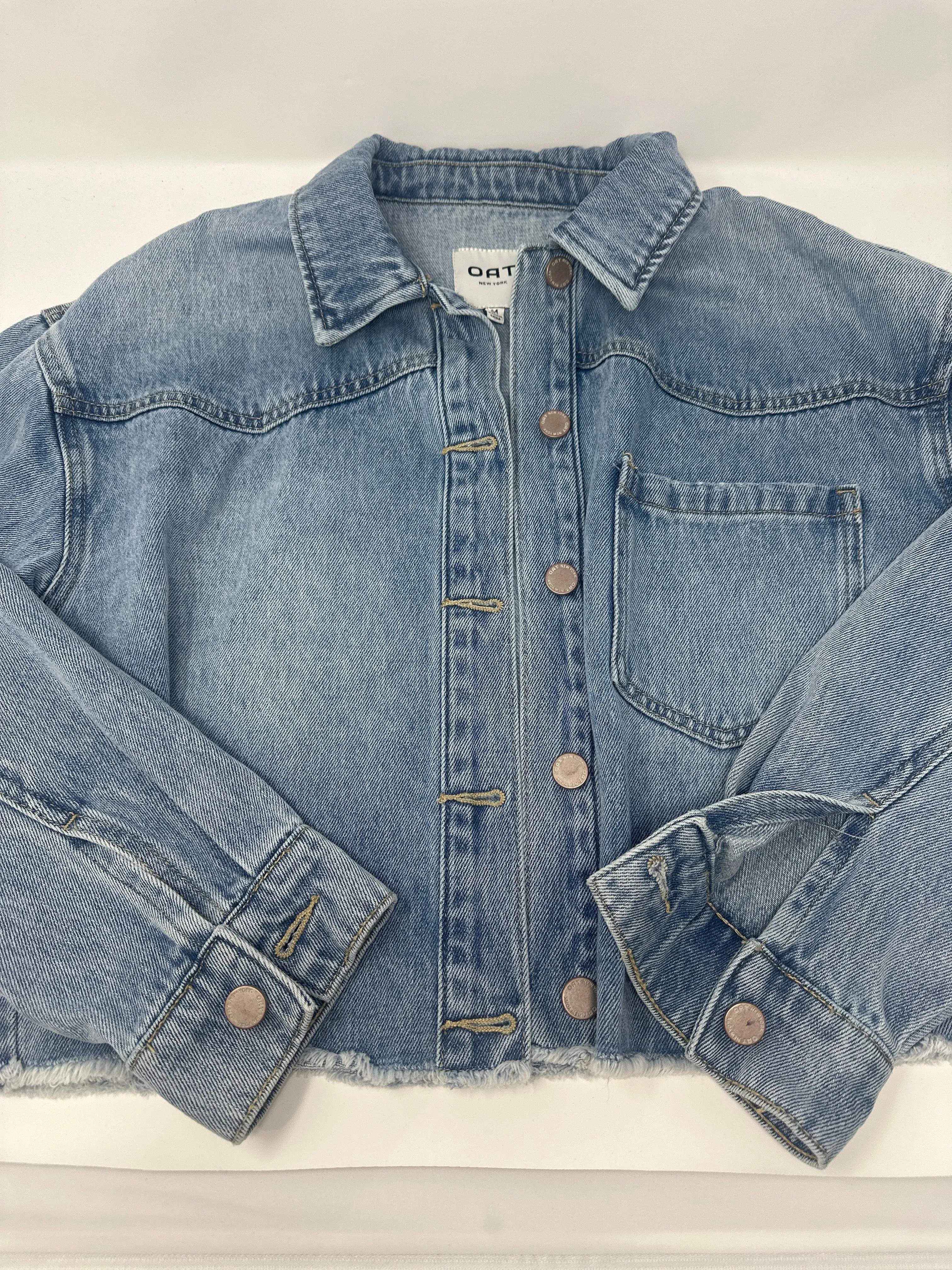 OAT NY Lightwash Denim Cropped Jacket