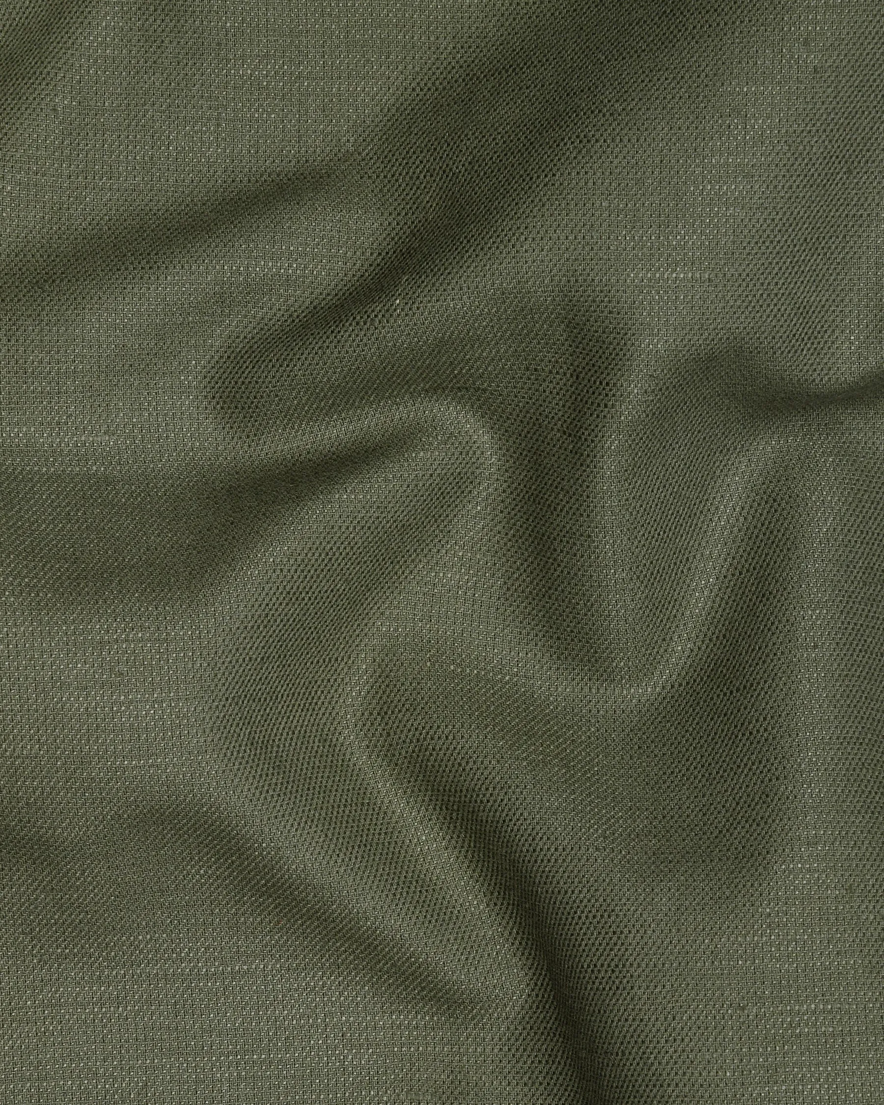 Olive Luxurious Linen Double Breasted Blazer