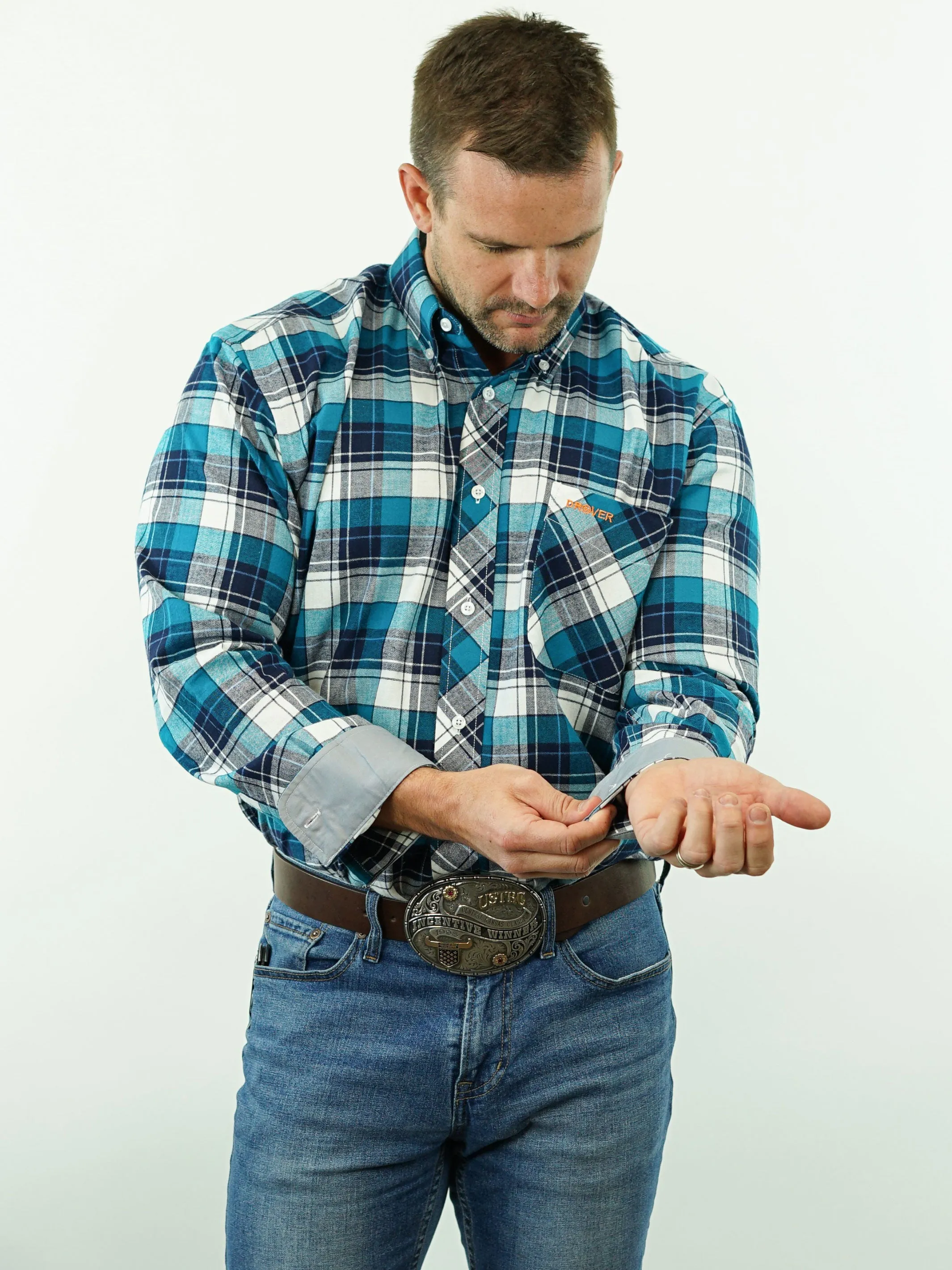 Outlaw - Plaid, Flannel, Option Cuff, Classic Fit Shirt