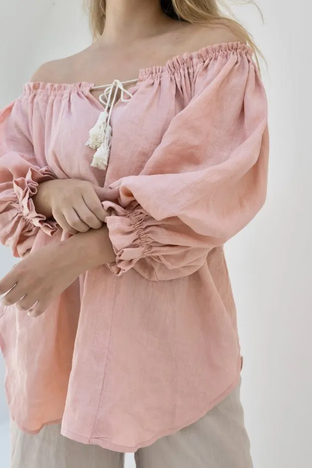 Ouvea Blouse - Coral