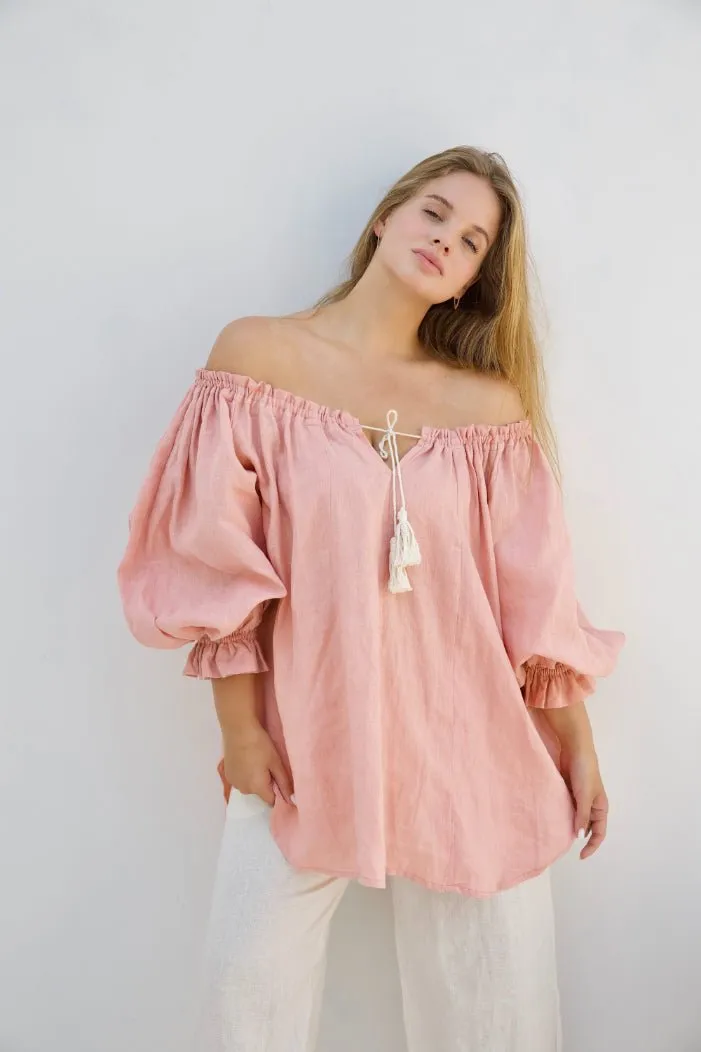 Ouvea Blouse - Coral