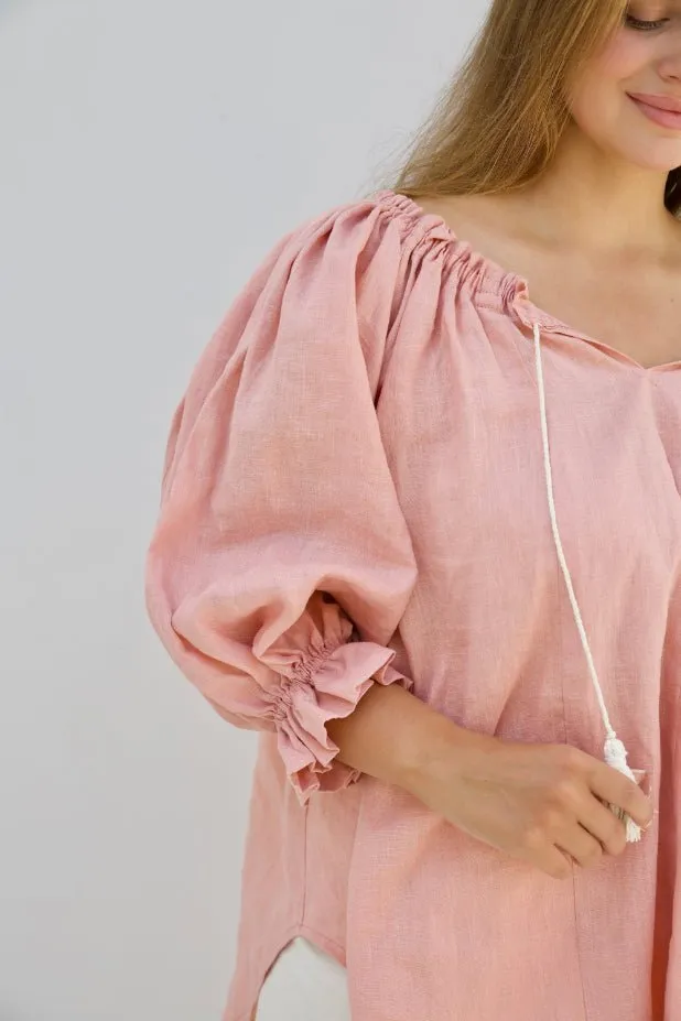 Ouvea Blouse - Coral