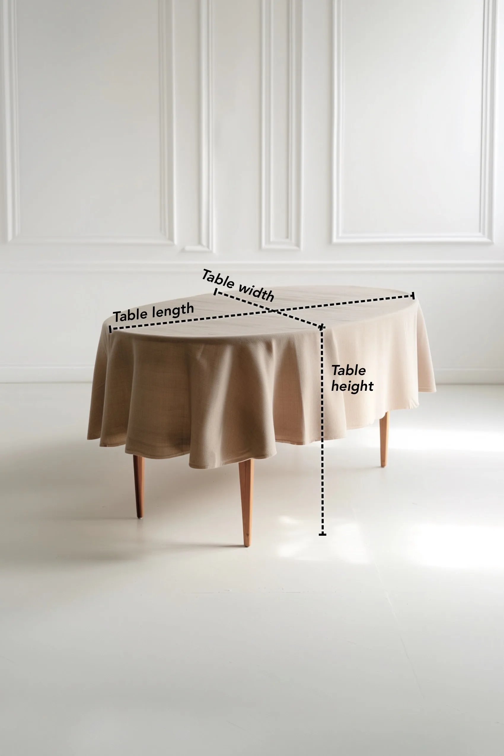 Oval Tablecloth - Black