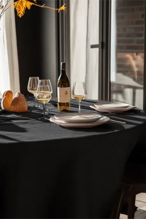 Oval Tablecloth - Black