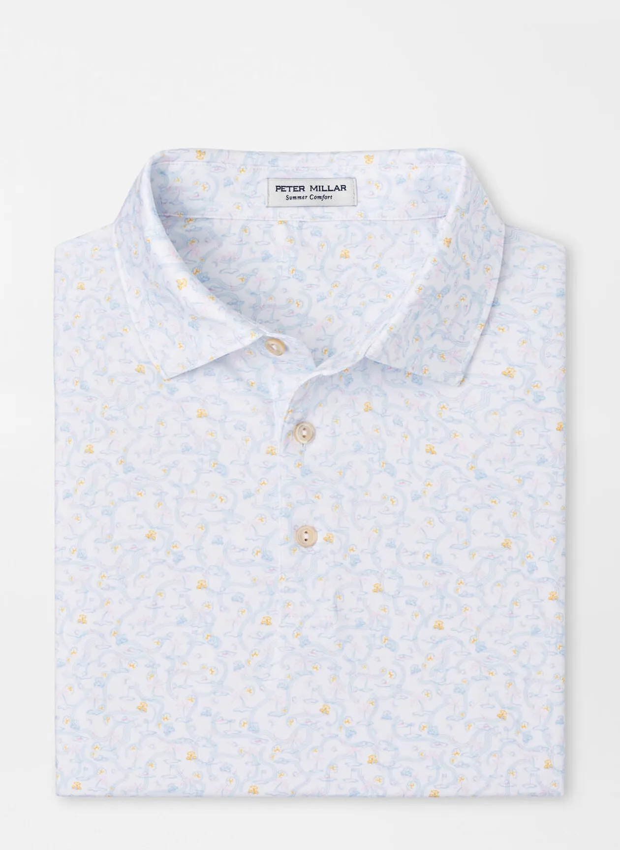 Peter Millar Sandtrapped Performance Jersey Polo - White