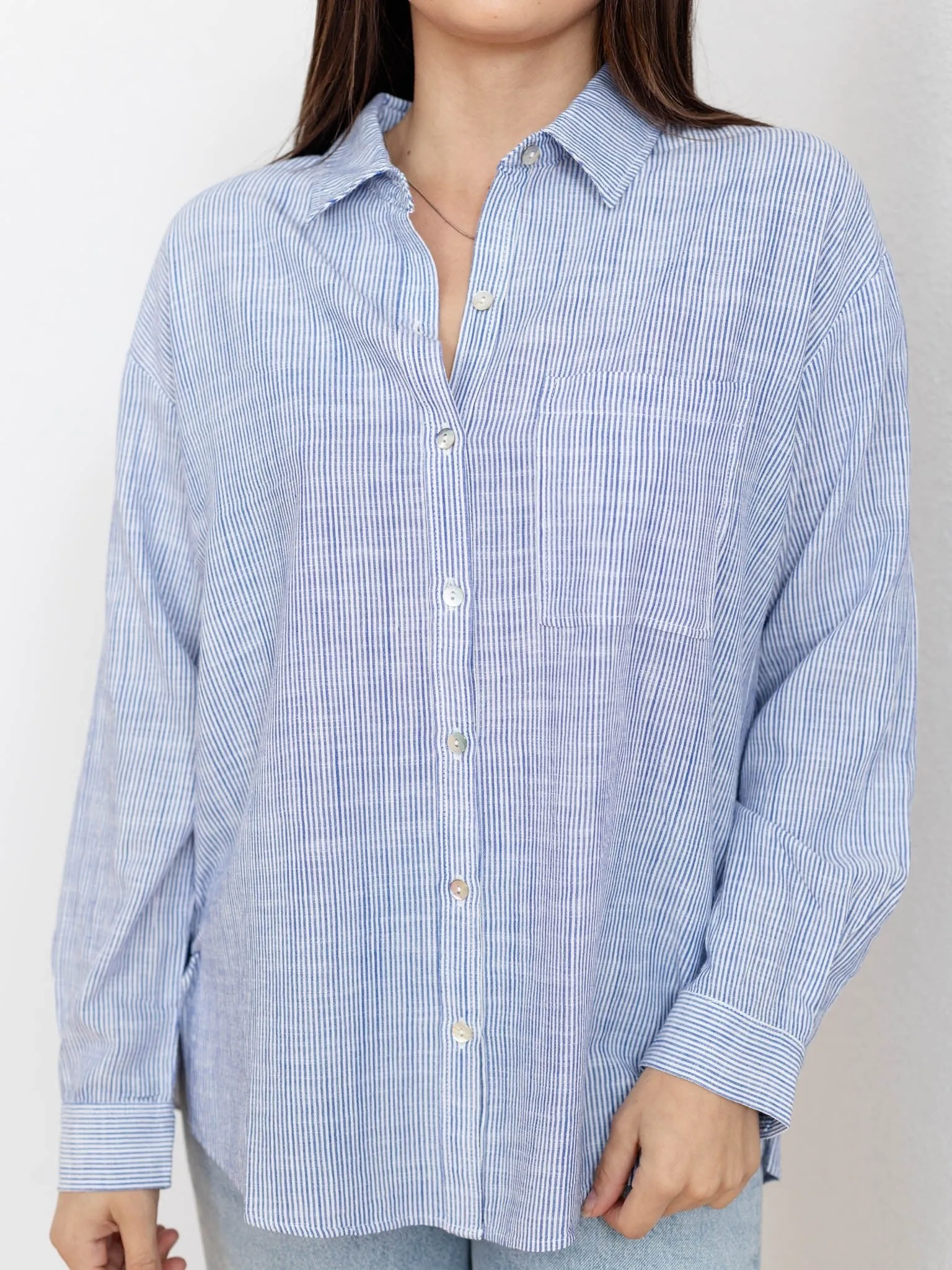 Pinstripe Button Up