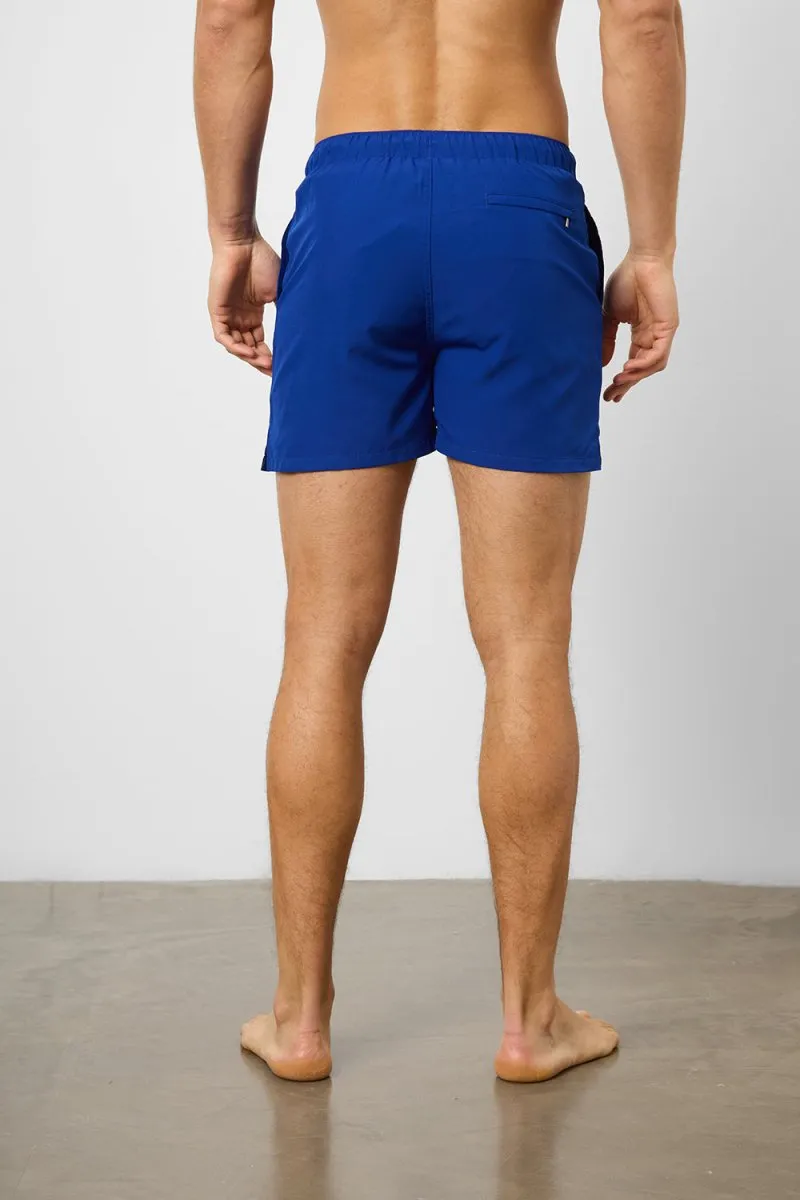 Plain Swim Short in Cobalt