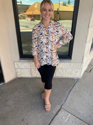 Print Crinkle Shirt