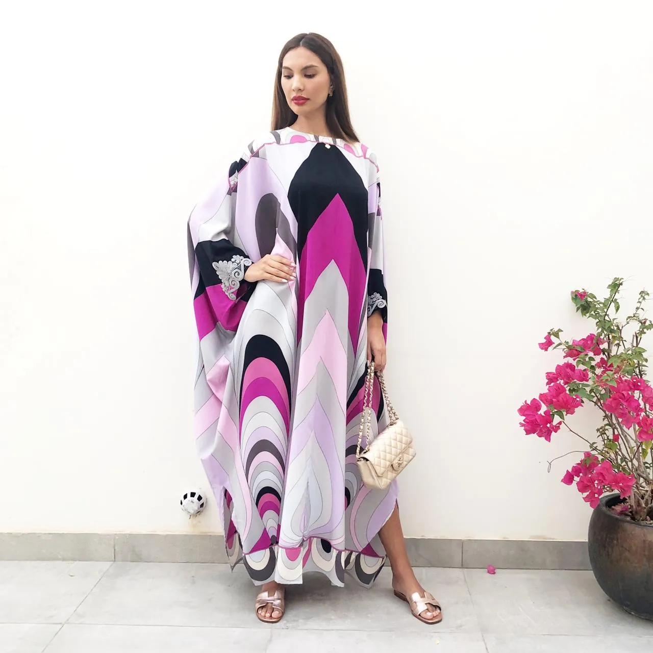 RAM21 VIOLET 70S PRINT KAFTAN