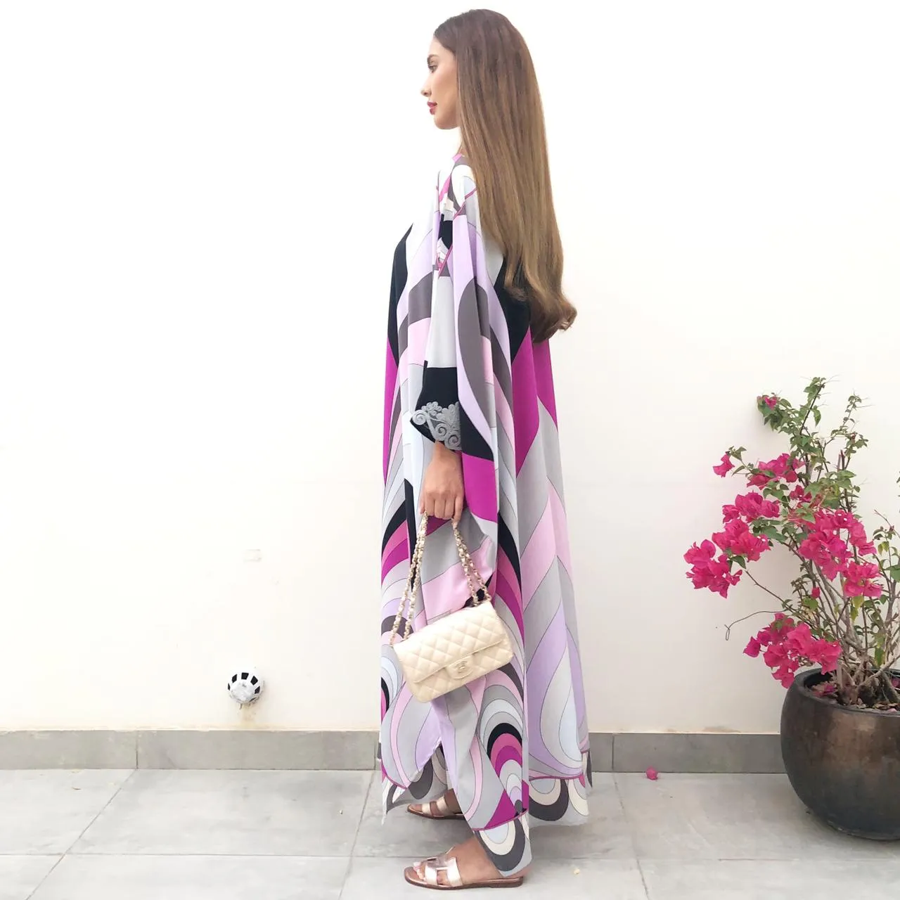 RAM21 VIOLET 70S PRINT KAFTAN