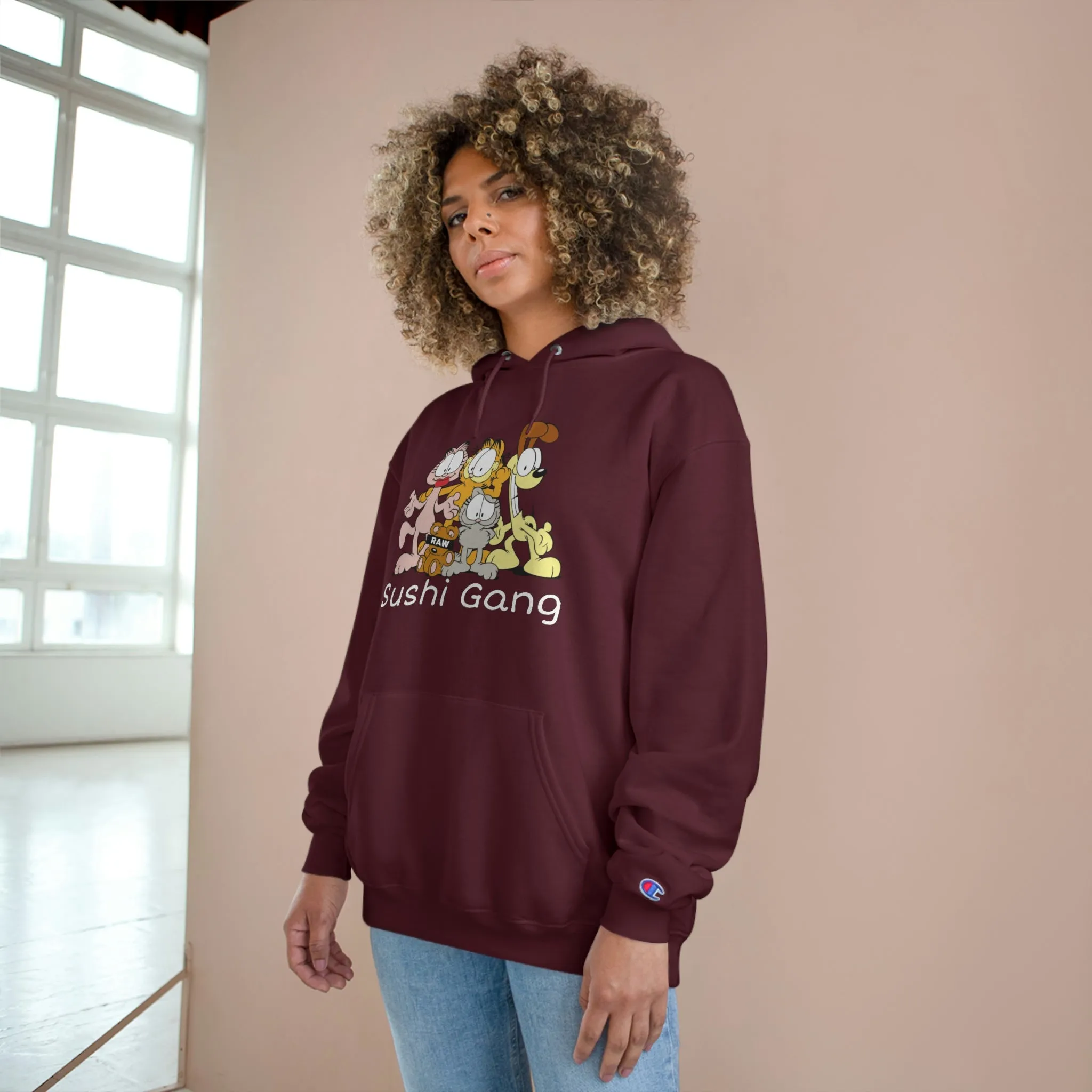 raw sushi "gang" Champion Hoodie