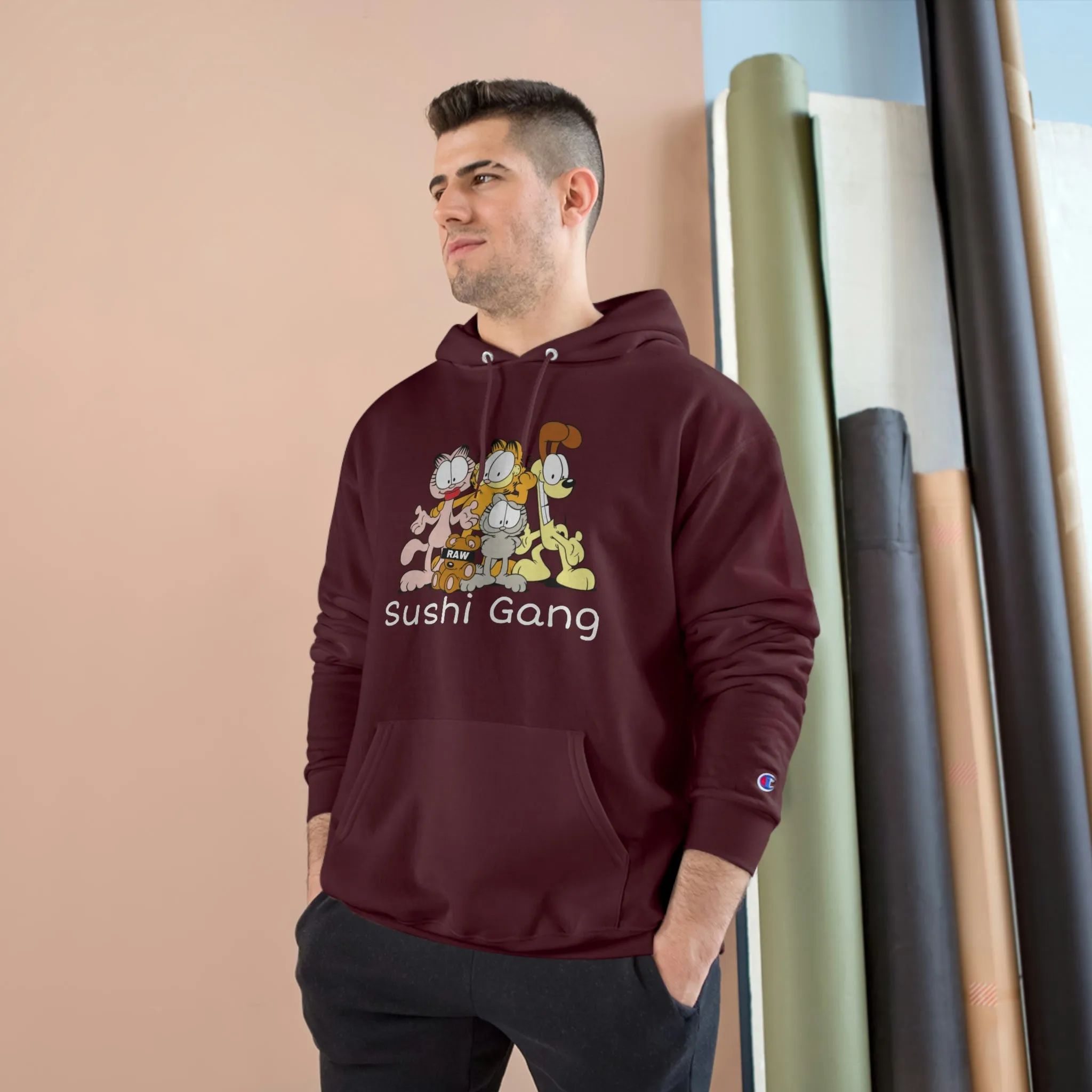 raw sushi "gang" Champion Hoodie