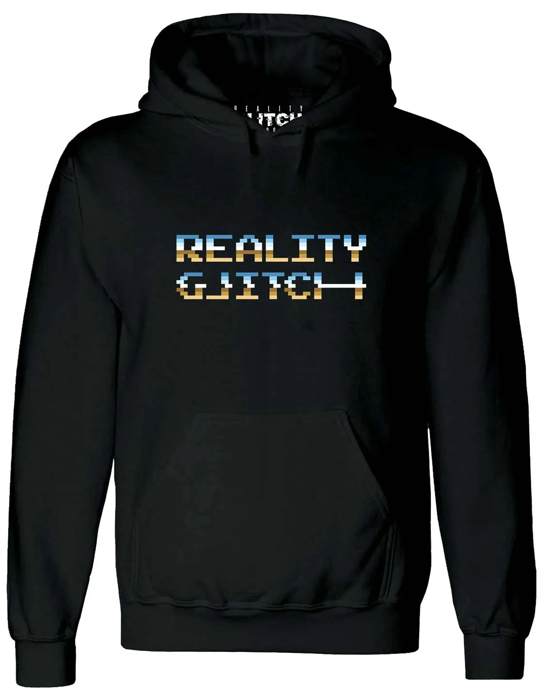 Reality Glitch Reality Glitch Retro Pixel Mens Hoodie