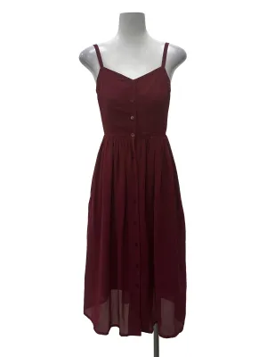 Red Button Down Dress