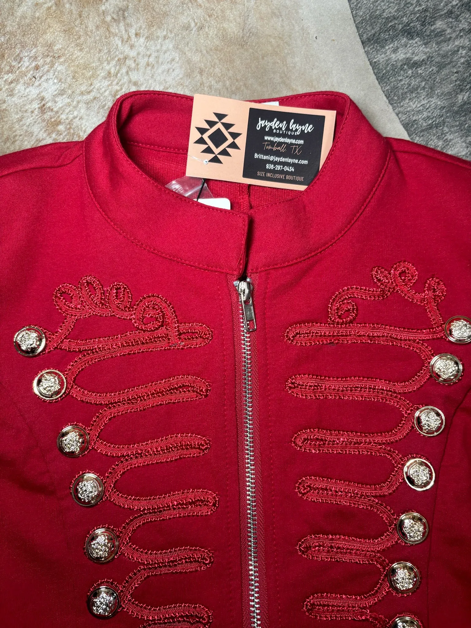Red Gypsy Military Jacket