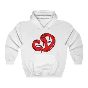 Red logo custom drip Unisex Heavy Blend™ Hooded Sweatshirt