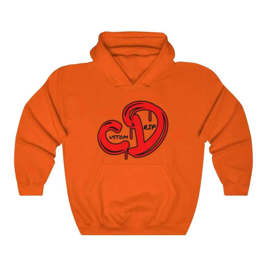 Red logo custom drip Unisex Heavy Blend™ Hooded Sweatshirt
