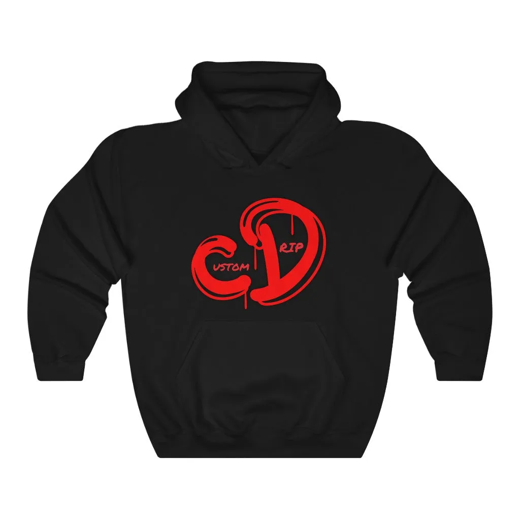 Red logo custom drip Unisex Heavy Blend™ Hooded Sweatshirt