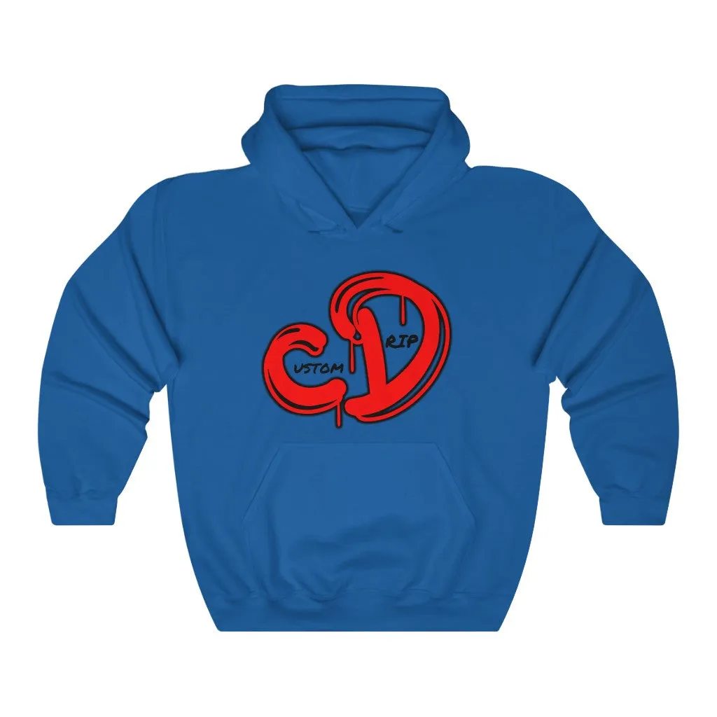 Red logo custom drip Unisex Heavy Blend™ Hooded Sweatshirt