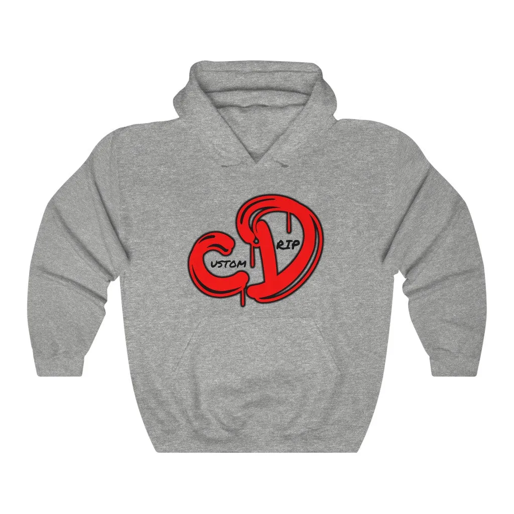 Red logo custom drip Unisex Heavy Blend™ Hooded Sweatshirt