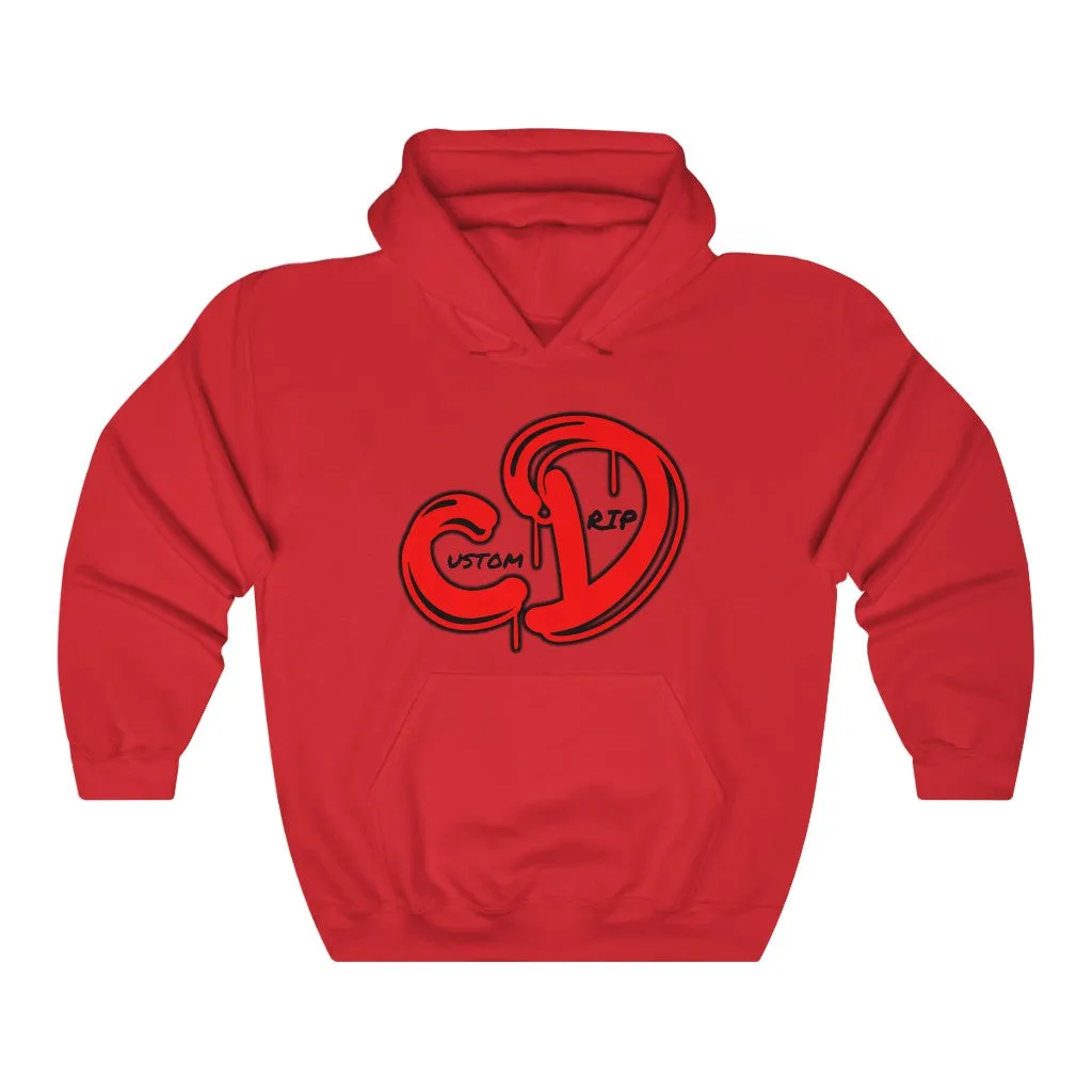 Red logo custom drip Unisex Heavy Blend™ Hooded Sweatshirt