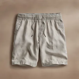 Relaxed Fit Linen Short - Salt Pigment