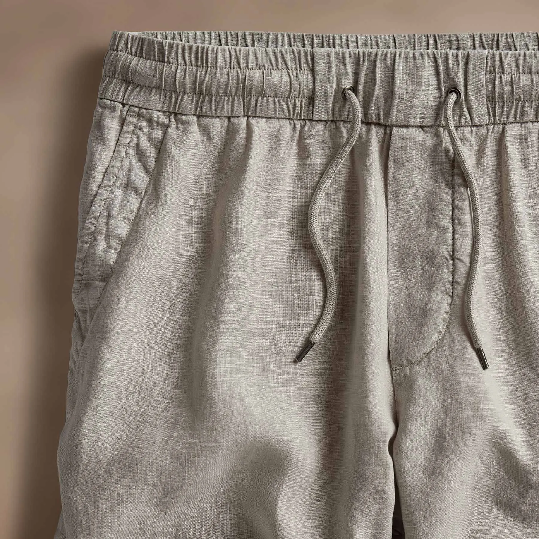 Relaxed Fit Linen Short - Salt Pigment