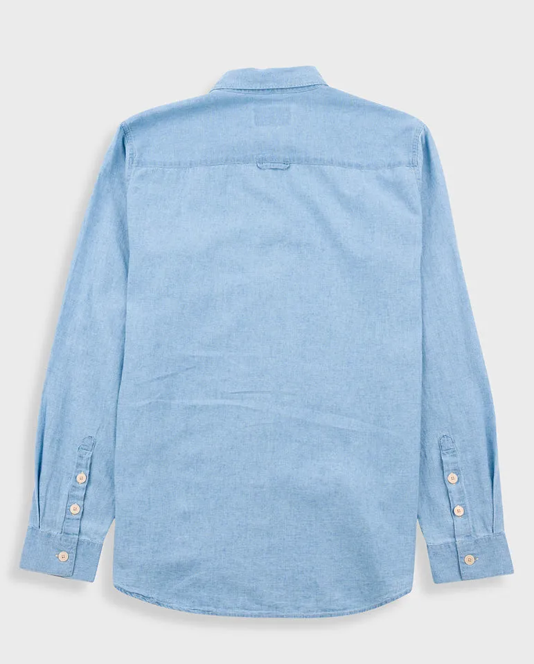 Relaxed Fit Shirt Indigo Micro Check