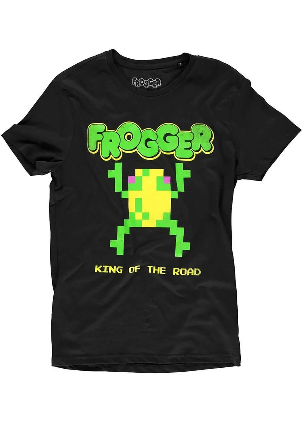 Retro Games Men's Frogger The OG Pixel T-Shirt Black