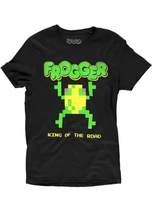 Retro Games Men's Frogger The OG Pixel T-Shirt Black